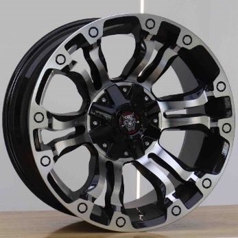 Yeti X133 Black Machined Face alloy wheel