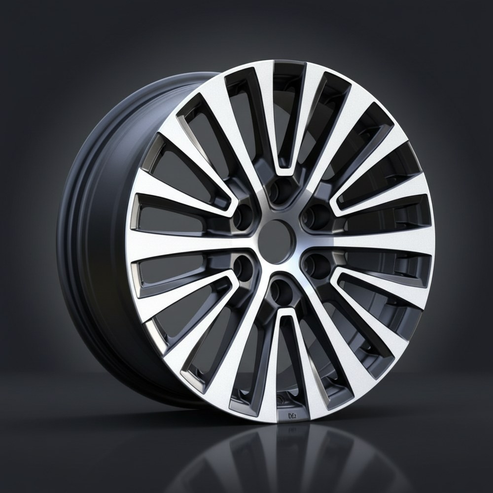 Vanguard V476 Black Machined Face alloy wheel
